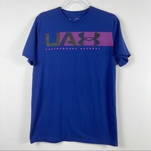 Under Armour Loose Heatgear Royal Blue Performance Apparel T-Shirt - Medium